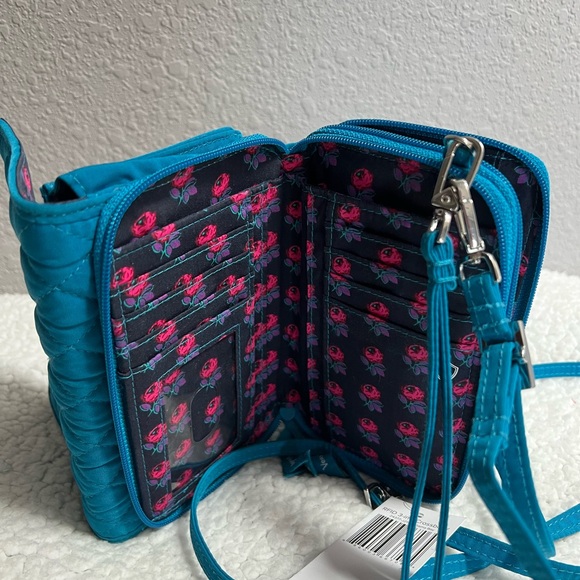 Vera Bradley RFID 3-in-1 Crossbody w/adjustable/removable xbody strap~Bahama Bay - Picture 4 of 8